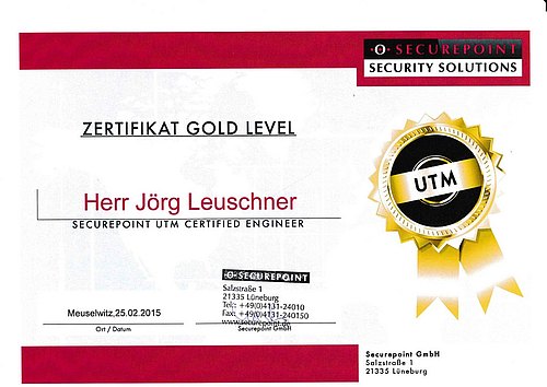 Securepoint UTM Certified Engineer Gold
